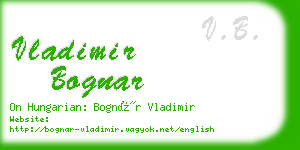 vladimir bognar business card